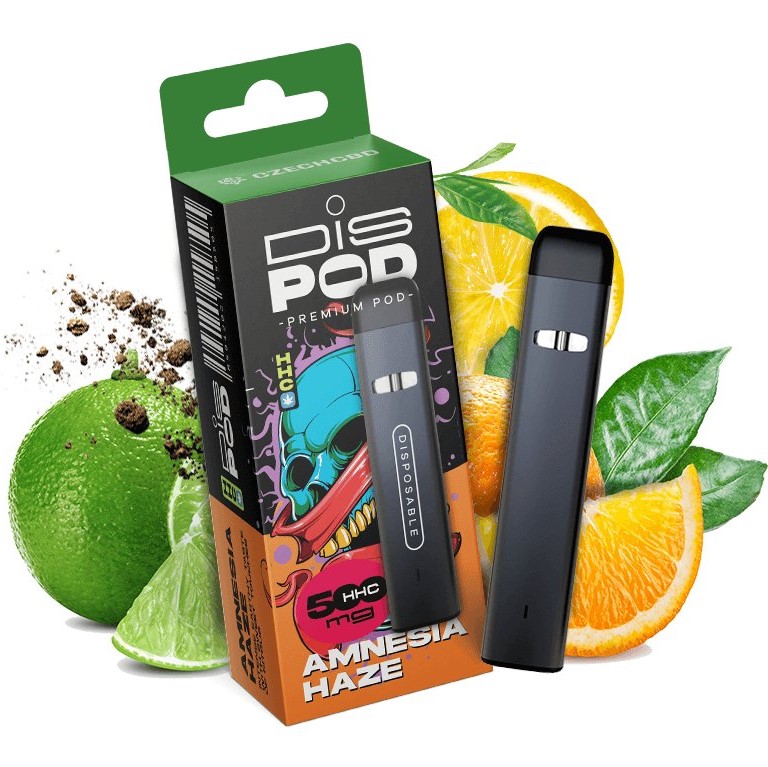 Czech CBD HHC Vape Pen disPOD Amnesia Haze 500 mg, 0,5 ml