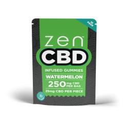 Gomas ZEN CBD - Melancia, 250 mg, 10 unidades, caixa expositora 25 unidades