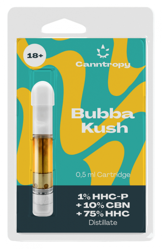 Canntropy HHC Maišymo kasetė Bubba Kušas, 1 % HHC-P, 10 % CBN, 75 % HHC, 0,5 ml