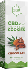 Biscoitos Recheados com Creme de Chocolate MediCBD (90 mg) - Caixa (18 pacotes)