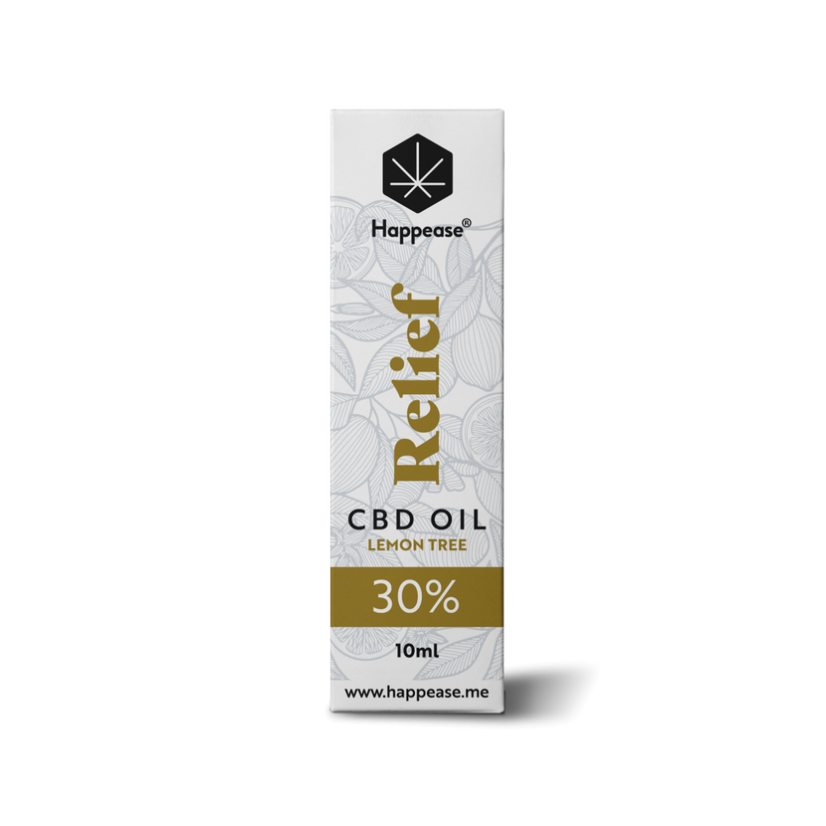 Happease Relief CBD-olie Citroenboom, 30% CBD, 3000 mg, 10 ml