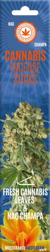 Bețișoare de tămâie de canabis Cannabis proaspăt și Nag Champa - Cutie (6 pachete)