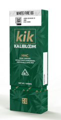 Kalibloom HHC Vape Cái bút Trắng Ngọn lửa ôi 90 %, 1000 mg HHC, 1 Jr.