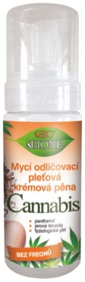 Bione Schiuma crema detergente struccante alla cannabis, 150 ml