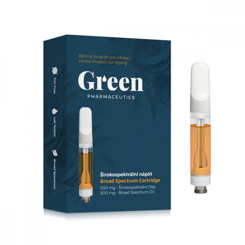 Green Pharmaceutics breedspectruminhalatorcartridge - Origineel, 500 mg CBD