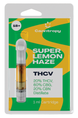 Canntropy Cartucho de THCV Súper neblina de limón - 20 % THCV, 60 % CBG, 20 % CBN, 1 jr