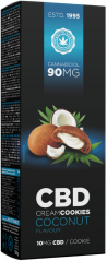 Ciasteczka CBD z kremem kokosowym (90 mg) - Karton (18 opakowań)