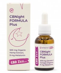 *Enecta CBNight Formula PLUS dầu gai dầu với melatonin, 500 mg chiết xuất cây gai dầu hữu cơ, 30 ml