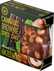 Cannabis Hazelnut Brownie Deluxe Packing (Sabor Sativa Medio) - Caja (24 paquetes)
