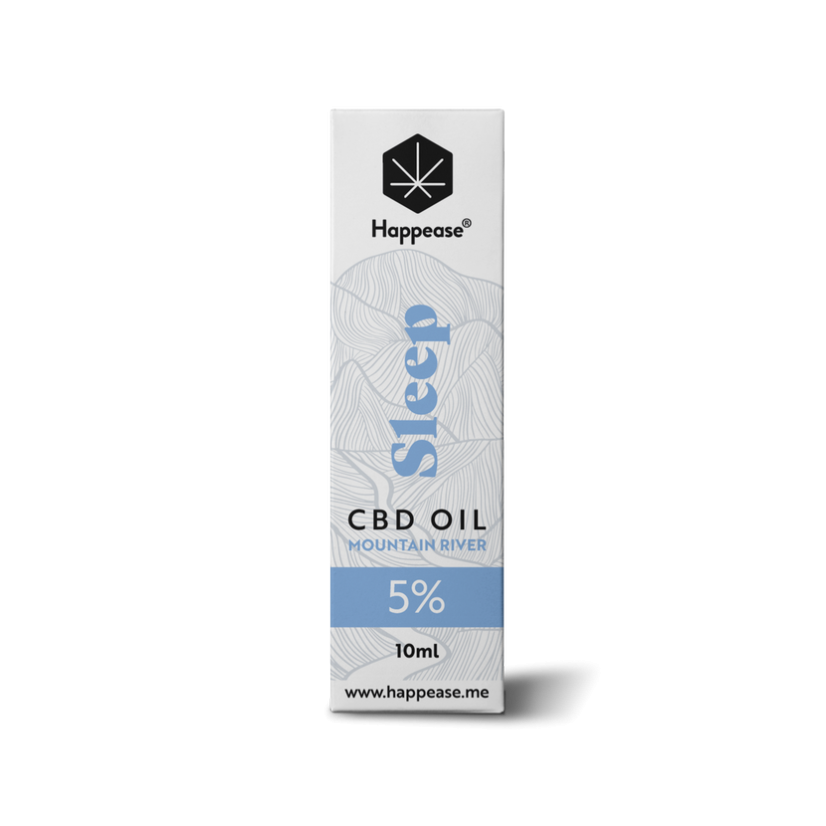 Happease Slaap CBD-olie Mountain River, 5% CBD, 500 mg, 10ml