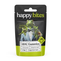 Happy Bites Gomitas HHC Froggy Manzana Verde, 10 piezas x 25 mg, 250 mg