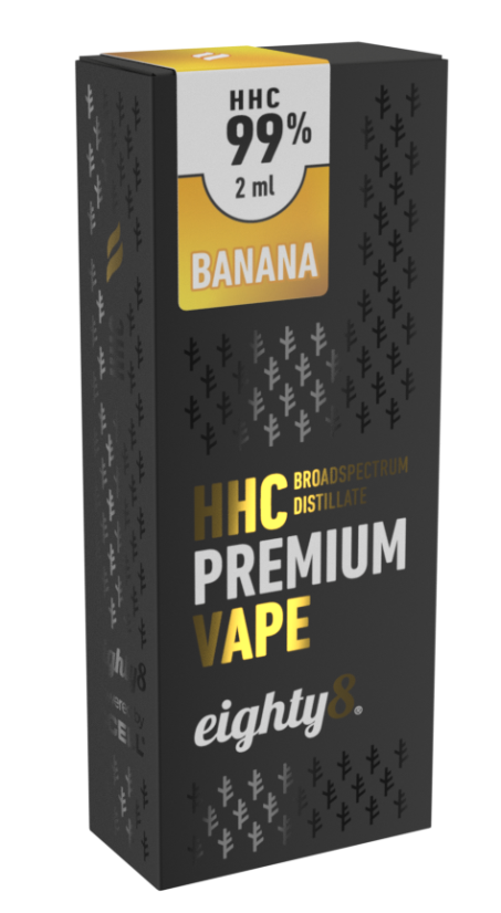 Eighty8 HHC Vape Banaan, 99 % HHC, 2 Jr