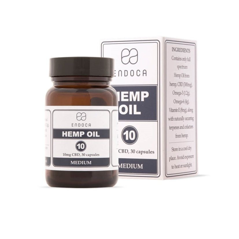 Endoca Hemp Oil Capsules 300 mg CBD, 30 pcs