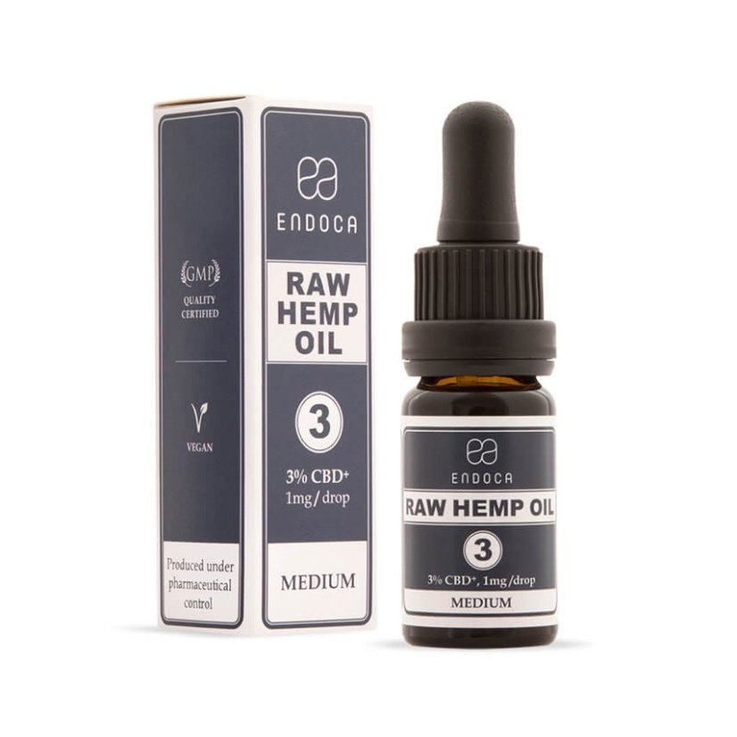 Endoca RAW Hemp Oil 900 mg CBD + CBDa (3%), 30 ml