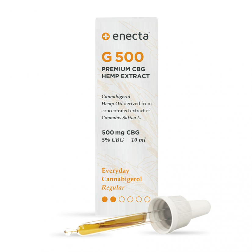 Enecta CBG ヘンプオイル 5%、500 mg、10 ml