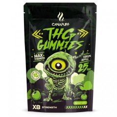 CanaPuff THCp Gummies Green Apple, 5 vnt x 5 mg, 25 mg