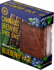 Опаковка Cannabis Blueberry Haze Brownie Deluxe (среден вкус на Sativa) - кашон (24 опаковки)