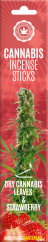Cannabis røgelsespinde Tør Cannabis og jordbær - karton (6 pakker)