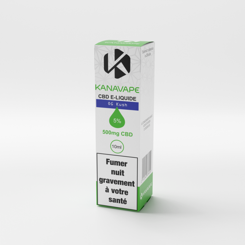 Kanavape OG Kush liquide, 5 %, 500 mg CBD, 10 Junior