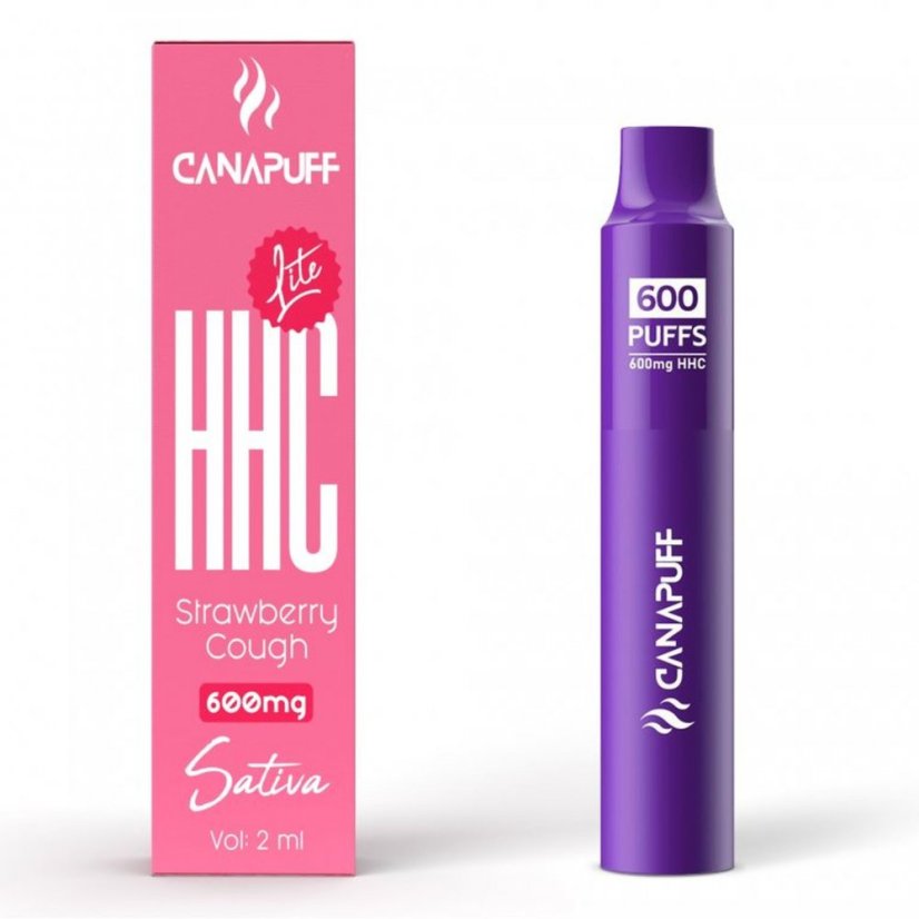 CanaPuff HHC Lite Tos de fresa, 600 mg de HHC, 2 ml