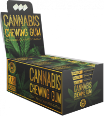 Goma de mascar Cannabis Sativa (17 mg CBD), 24 caixas em exposição