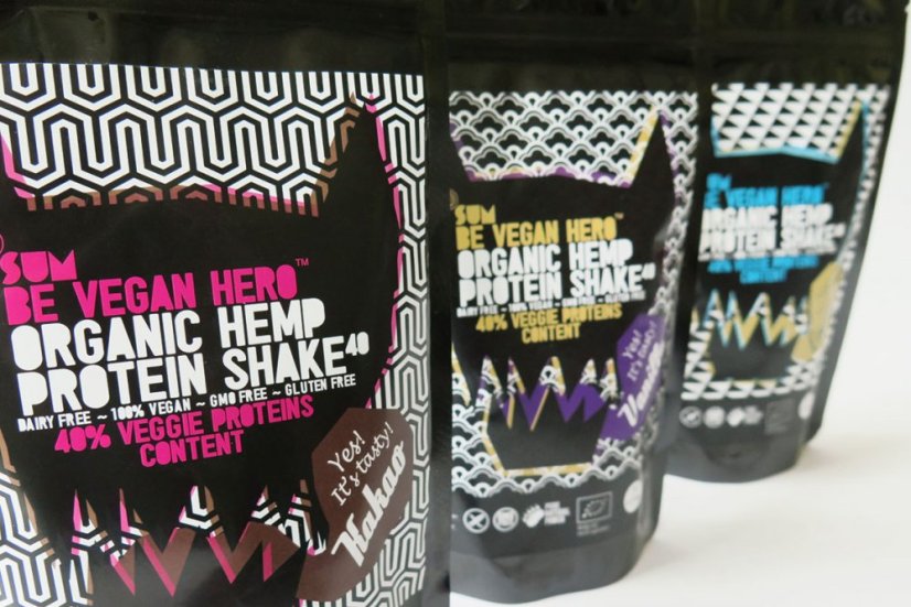 SUM Shake tal-proteina tal-qanneb Be Vegan Hero Vanilla 200g