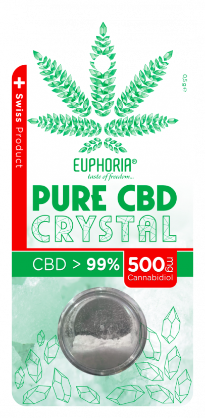 Euphoria Pure CBD Crystal 99.6%, 500 mg