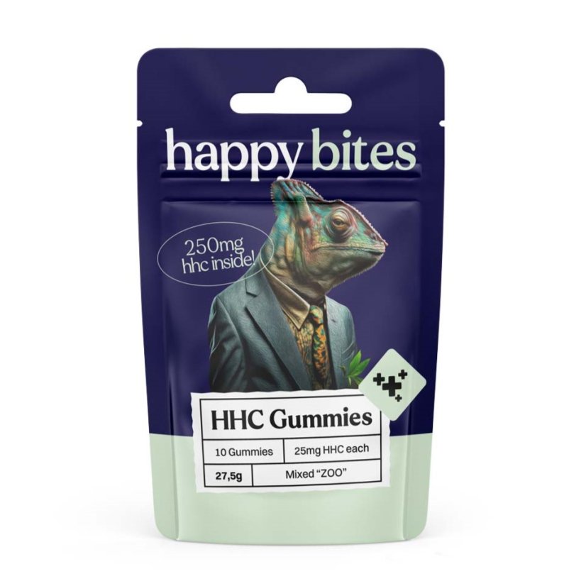 Happy Bites HHC Gummies Mixed "Zoo", 10 buc x 25 mg, 250 mg