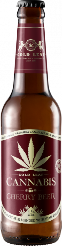 Piwo Cannabis Gold Leaf Cherry (330 ml) - Karton (24 butelki)
