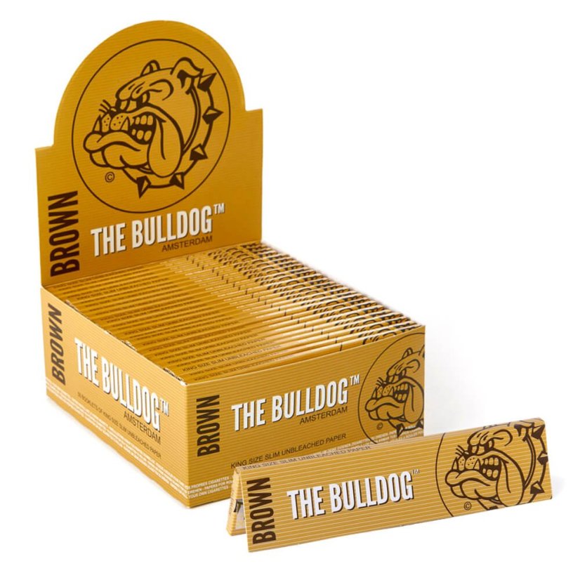 The Bulldog Brown King Size papirji za zvijanje, 50 kosov / zaslon