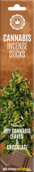 Varitas de incienso de cannabis Cannabis seco y chocolate - Caja (6 paquetes)