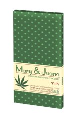 Euphoria Mary & Juana melkesjokolade med hampfrø, 32% kakao, 80 g - 15 stk.