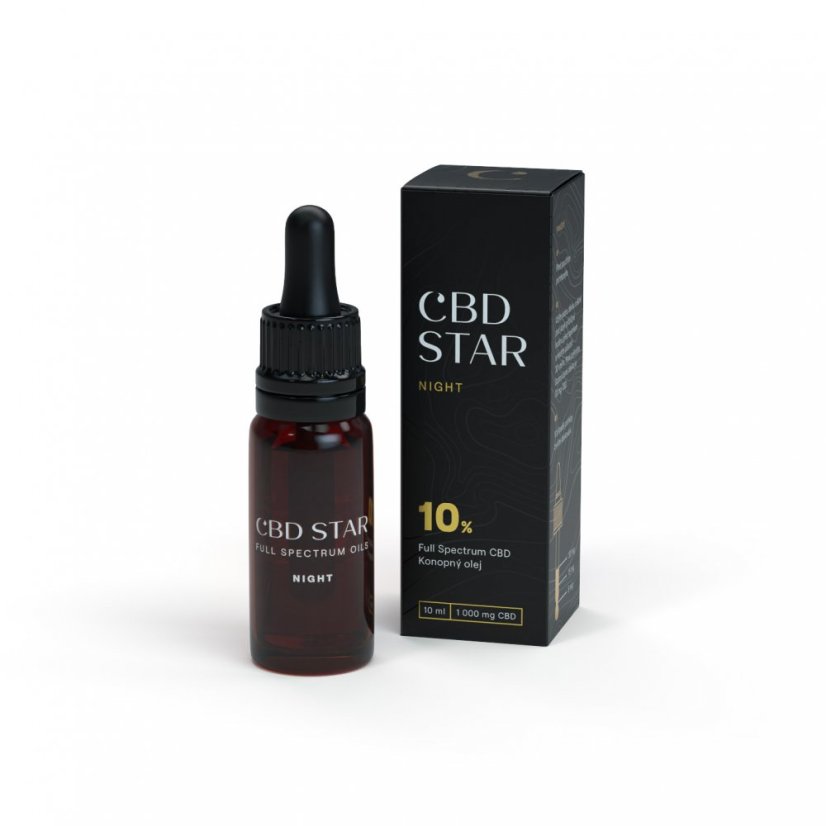 CBD Star Olej konopny CBD NA NOC 10%, 10 ml, 1000 mg