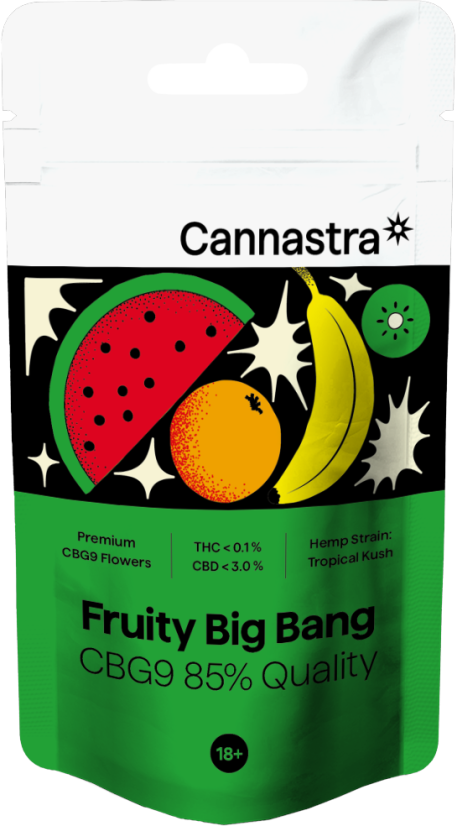 Cannastra CBG9 Hoa Fruity Big Bang, CBG9 85% chất lượng, 1g - 100g