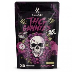 CanaPuff THCp Gummies Čierne ríbezle, 5 ks x 5 mg, 25 mg