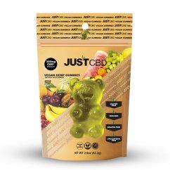JustCBD veganiškos gumos mišrūs vaisiai 300 mg CBD