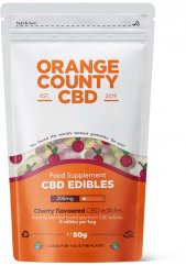 Orange County CBD Cherries, cestovné balenie, 200mg CBD, 12 ks, 50 g