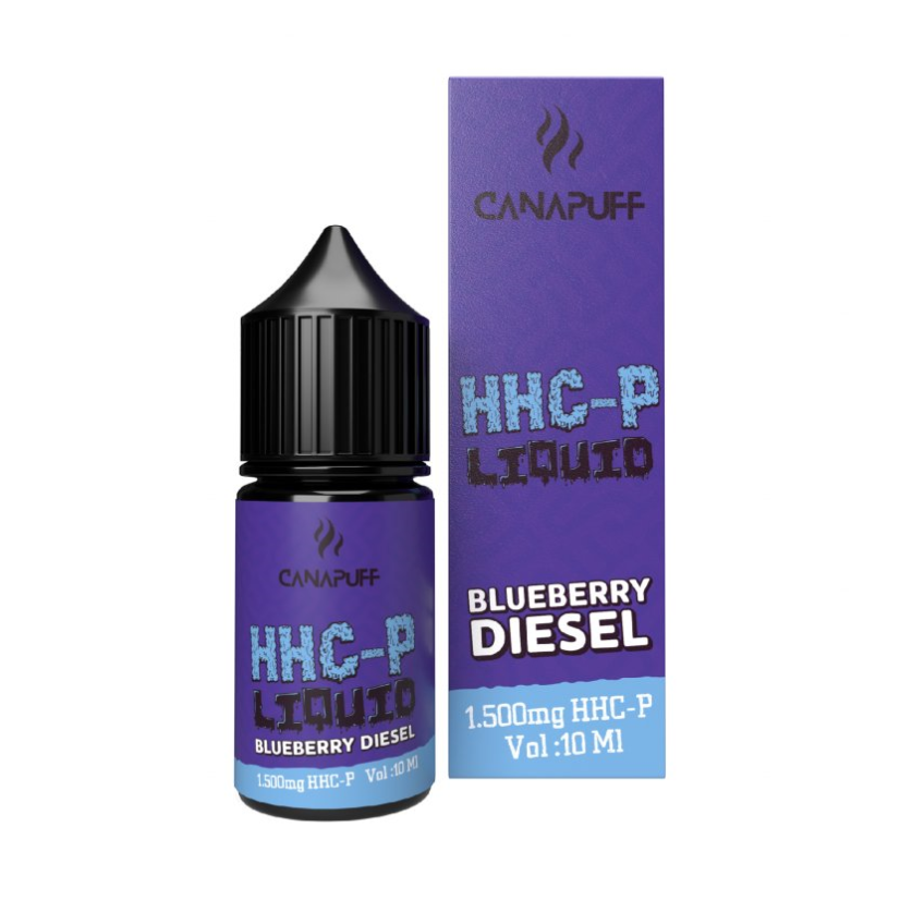 CanaPuff HHC-Pリキッド ブルーベリー・ディーゼル 1500mg、10ml