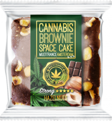 Cannabis hasselnød brownie (stærk sativa smag) - karton (24 pakker)