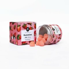 Hemnia Caramelos CBD Gummies, Fresa, 100 mg CBD, 20 piezas x 5 mg, 60 g