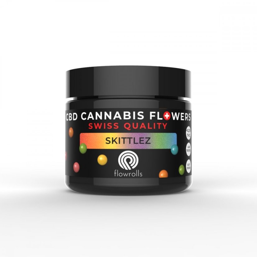 Flowrolls CBD Flower Skittlez extérieur, 1g - 100g