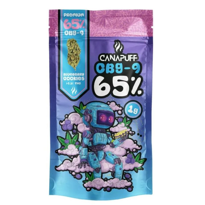 CanaPuff CBG9 Blómbláberjaköku, 65% CBG9, 1 g - 5 g