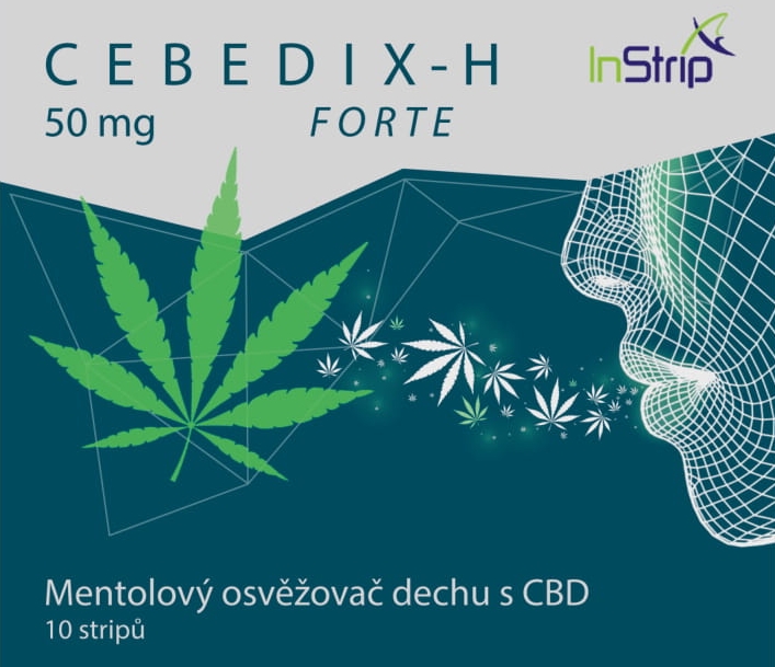 CEBEDIX-H FORTE Deodorante per l'alito al mentolo con CBD 5 mg x 10 pezzi, 50 mg