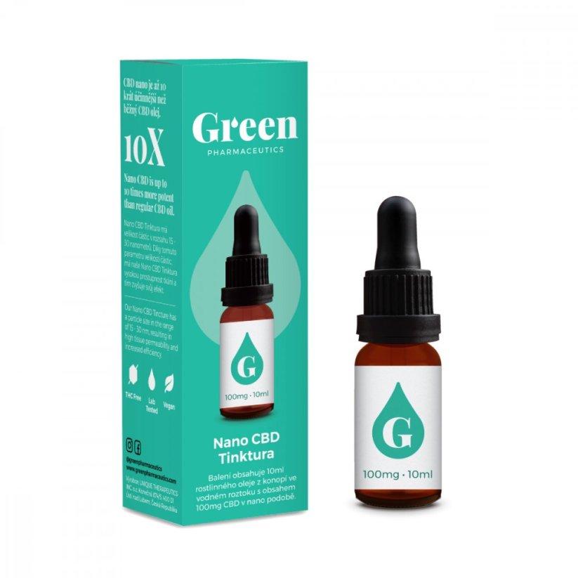 Green Pharmaceutics Nano-CBD-Tinktur – 100 mg, 10 ml
