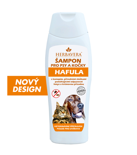 Herbavera Shampoo Hafula para cães e gatos 250ml - embalagem de 8 peças