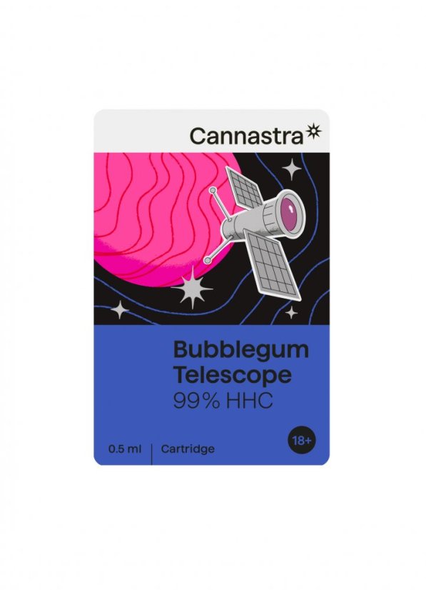 Cannastra HHC Cartucho Bubblegum Telescopio, 99%, 0,5 ml