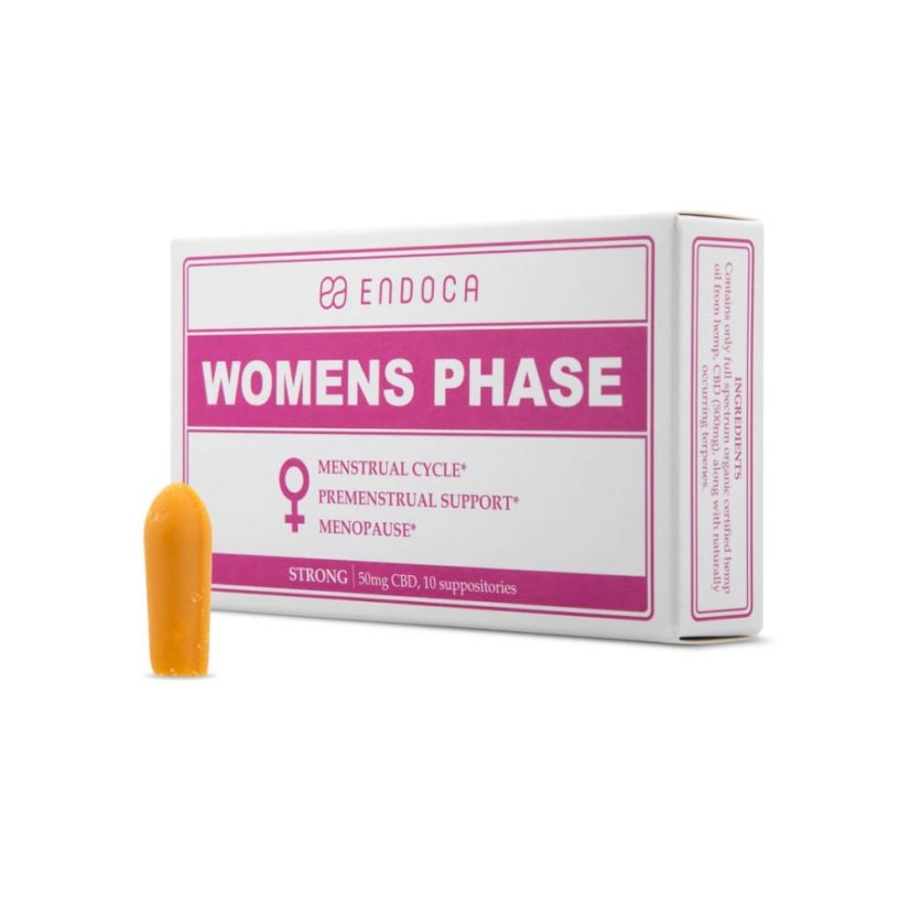 Endoca Supositorios Fase de mujer 500 mg CBD, 10 piezas