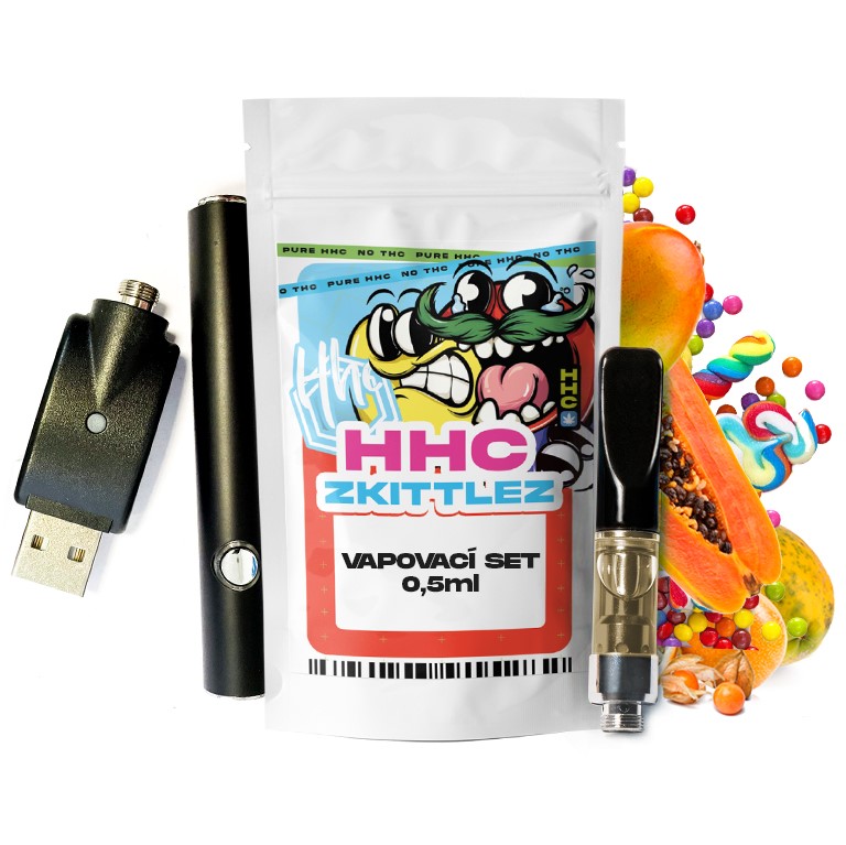 Czech CBD HHC Set Batéria + Cartridge Zkittles, 94 %, 0,5 ml