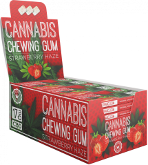 Chicle de Cannabis y Fresa (17 mg de CBD), 24 cajas en display