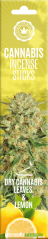 Cannabis røkelsespinner tørr cannabis og sitron - kartong (6 pakker)
